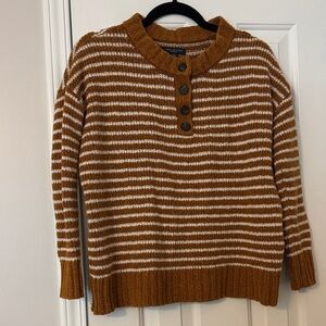 American Eagle Outfitters Brown and White Striped Sweater